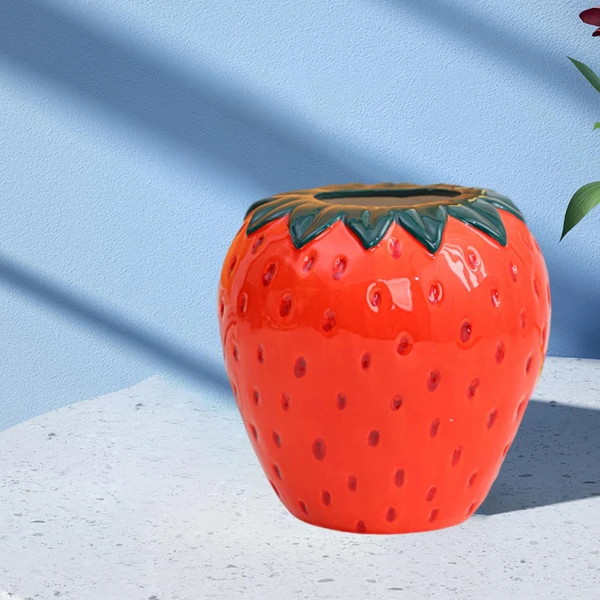Smooth Maxbell Flower Vase Flower Pot Centerpiece Modern Art Elegant for Home Desktop M Crafted