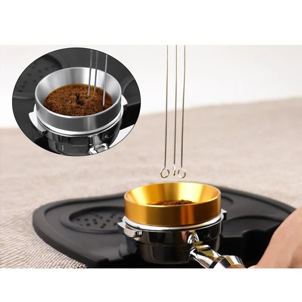Sustainable Maxbell 3 Needle Type Coffee Powder Stirring Tool for Cafe Kitchen Home Gray Selected