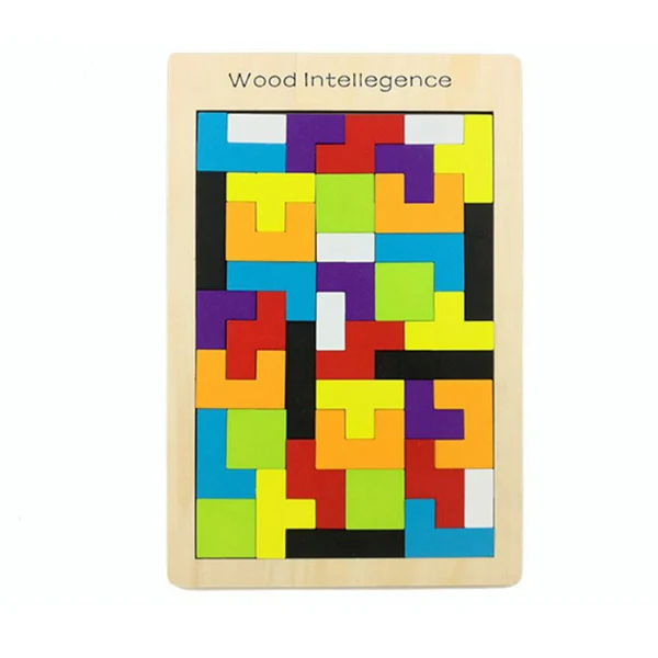 Clean Maxbell Children Wooden Tetris Toys Tangram Tetris Puzzle Educational Baby Kid Toys Smart