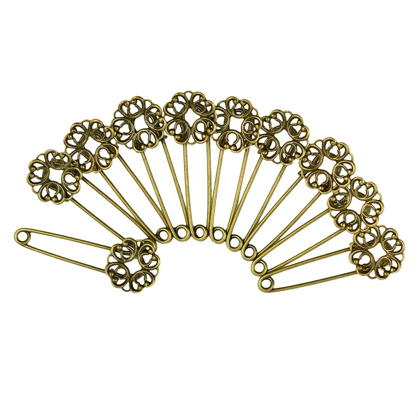 Comfortable Maxbell Hot Whole 10pcs Filigree Flower Brooches Blank Pins DIY Jewelry Findings Reusable