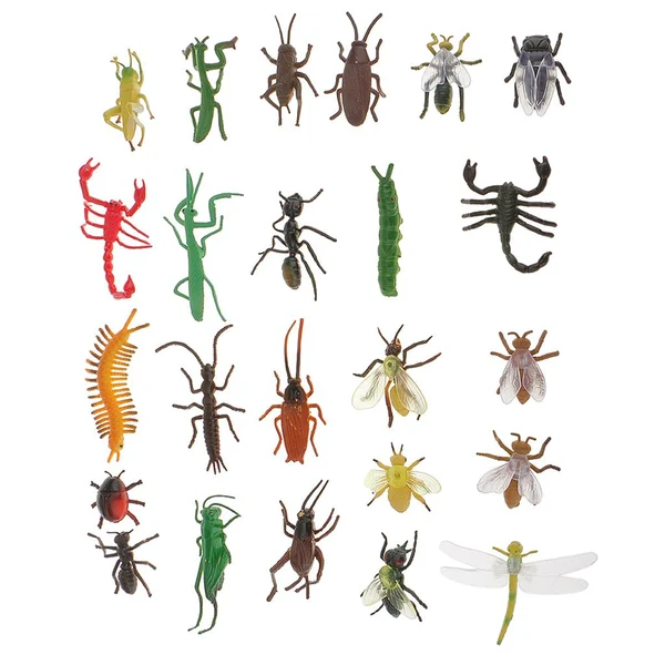 Recyclable 24x Plastic Insect Model Ladybug Scorpion Bee Ant Bugs Kids Educational Toys Certified