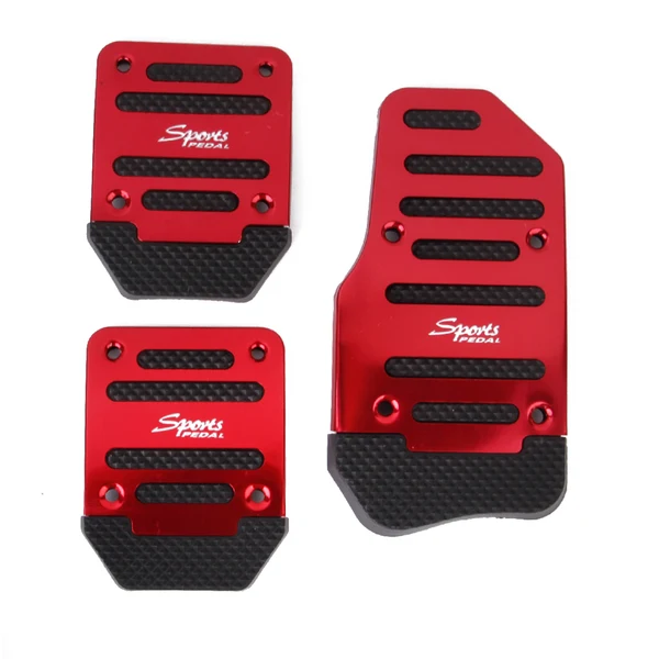 Next-Generation Maxbell 3pcs Non-Slip Racing Sport Manual Car Truck Pedals Pad Cover Set Red Exclusive