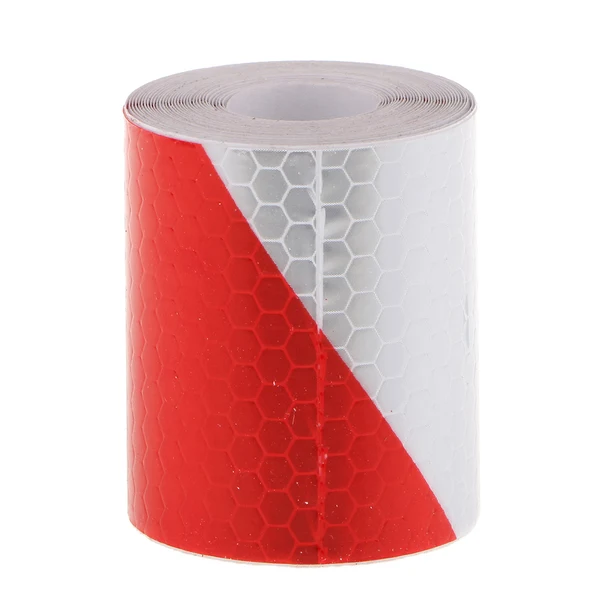 Environmentally Friendly Maxbell 3M Red White Reflective Safety Warning Conspicuity Tape Film Sticker Excellent