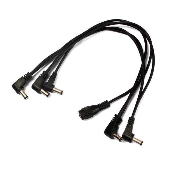 Eco-Friendly Maxbell 1 To 5 Effects Power Daisy Chain Cable Guitar - Black Traditional