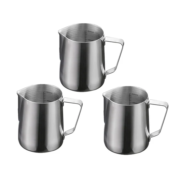 Modern Maxbell 3pcs Latte Milk Tea Frothing Jug Garland Cup Coffee Machine with Scale 600ML Fine Crafted