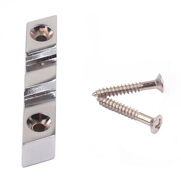 Classic Maxbell 1Pcs Metal Guitar Roller String Retainer Tree for 3 String Bass Box Guitar Accessories Chrome Certified