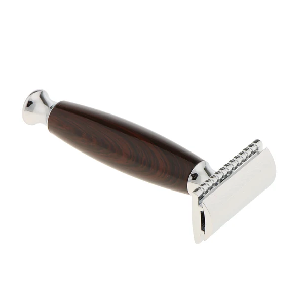 Reusable Maxbell Men s Traditional Classic Double Edge Shaving Safety Shaver Wooden Handle Smart