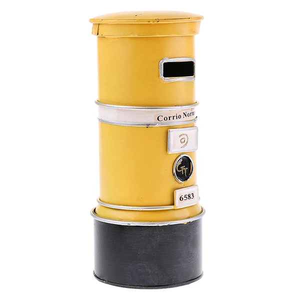 Exceptional Maxbell Vintage Small Mailbox Piggy Bank Money Coin Saving Box Jar Home Office Decor Yellow Detailed