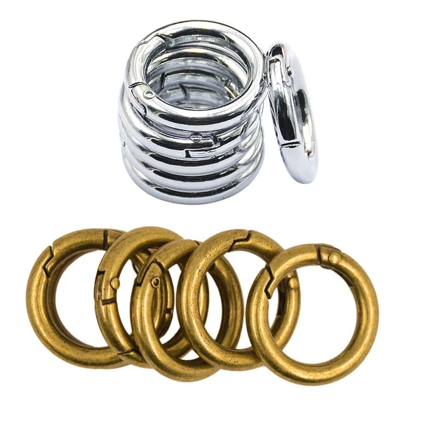 Smooth 12pcs Alloy Round Spring Snap Hooks Clip Handbag Purse Shoulder Strap 25mm Smart