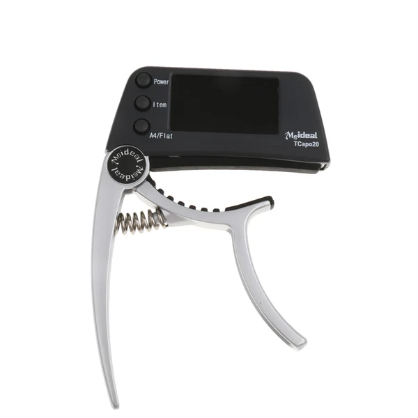 Durable Maxbell TCapo20 Alloy Professional Acoustic Electric Guitar Bass Violin Capo Tuner Silver Premium Material