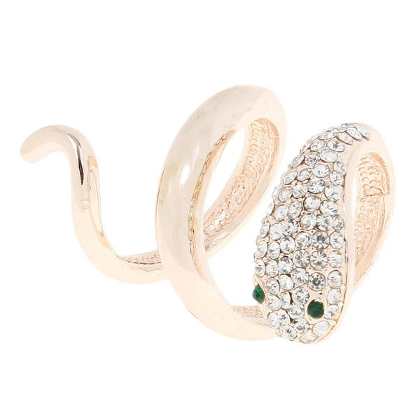 Natural Maxbell Fashion Women's Crystal Snake Scarf Ring Clip Slide Holder Scarf Jewelry Genuine