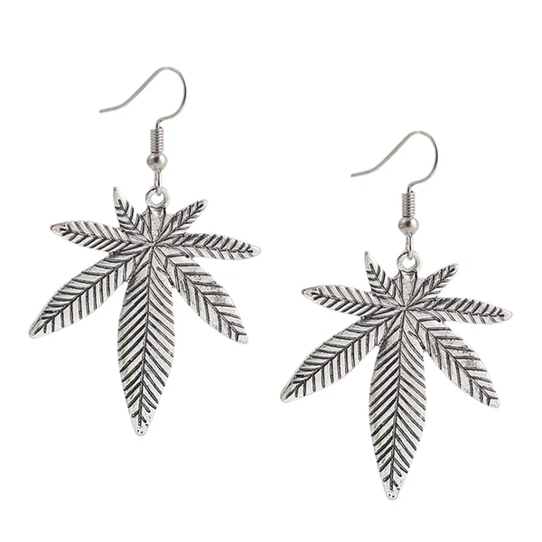 Crafted Maxbell 1 Pair Fashion Charm Women Lady All Occasions Metal Leaf Ear Studs Pure