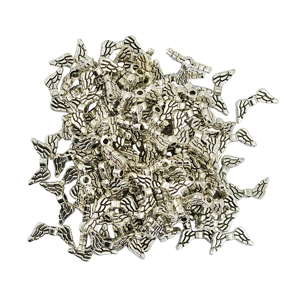 Natural Maxbell 100 Piece Alloy Angel Wings Shape Pendants Charms for Jewelry Making Craft Functional