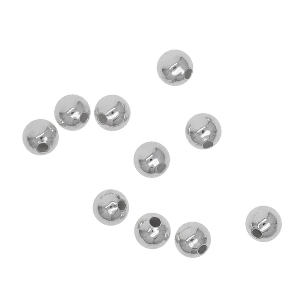 Smooth Maxbell 10Pcs 8mm S925 Sterling Silver Seamless Spacers Beads Jewelry DIY Making Premium