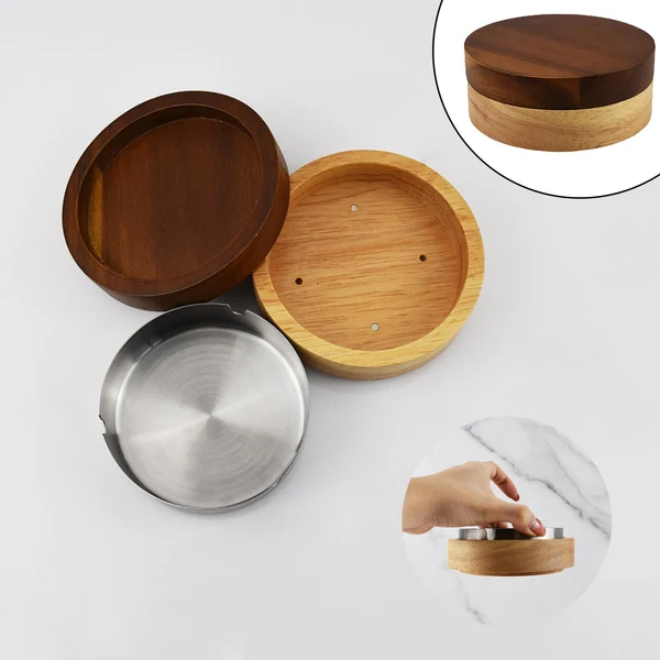 Trendy Maxbell Round Ashtray Easy to Clean Odorless Windproof Non Slip Wind Proof for Cigar small Dependable