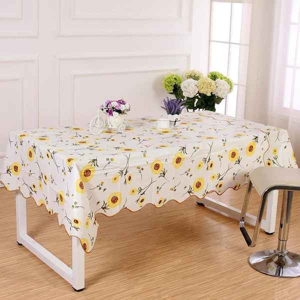 Advanced Maxbell Wipe Clean PVC Vinyl Tablecloth Rectangule Table Cover Protector Sunflower Eco-Friendly