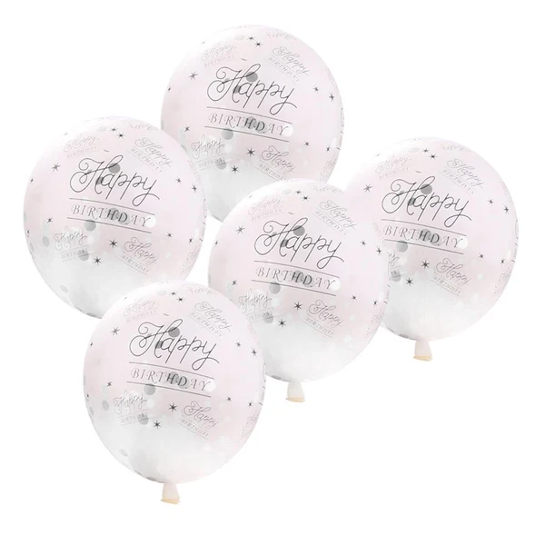 Durable Maxbell 5 Pieces Latex Confetti Balloon Birthday Party Decor Happy Birthday Dependable