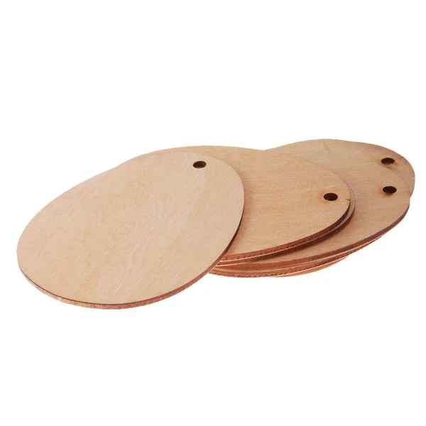 Safe Maxbell 10pcs Wooden Shape Unfinished Egg Embellishments for Crafts with Hole 10cm Easy-to-Use