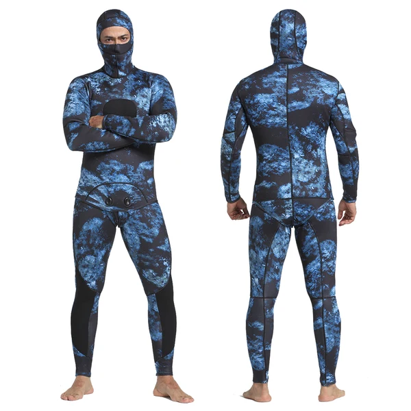 Fine Crafted Maxbell Mens Camo 3mm Neoprene Two-Piece Wetsuits Scuba Dive Surf Spearfishing M Certified