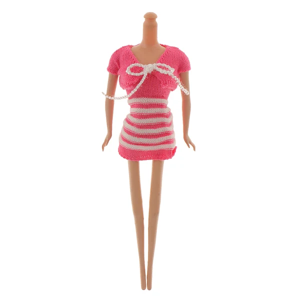 Superior Maxbell Pink Knit Strapless Dress w. Wrap Clothes Outfit for 29cm Barbie Doll Dress Excellent