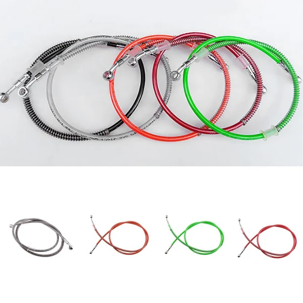 Versatile Maxbell 150cm Silver Universal Motorcycle Brake Braided Hose Line Pipe Green