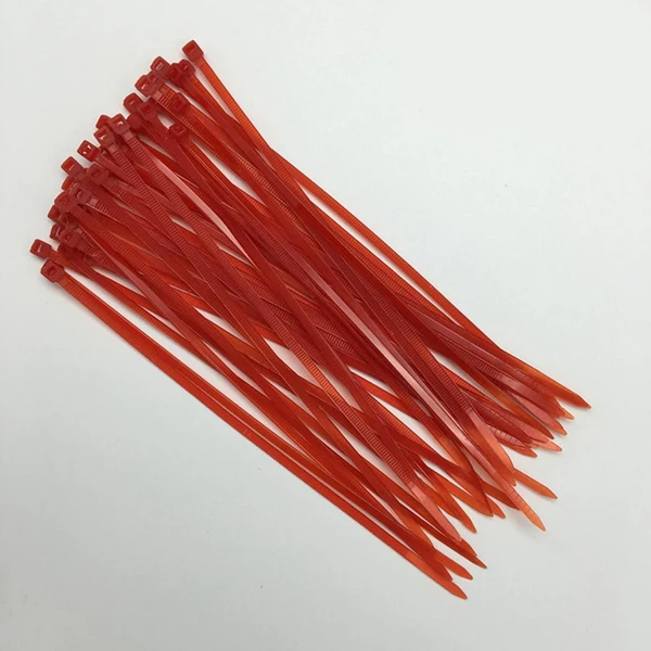 Reusable Maxbell 100pcs Self-locking Nylon Cable Tie Plastic Cord Zip Wire Kit 4x150mm Red Soft