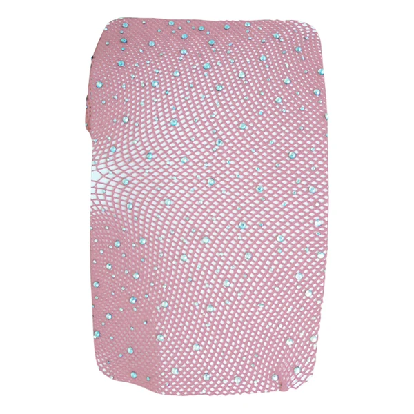 Natural Maxbell Women Crystal Rhinestone Fishnet Net Mesh Stockings Tights Pantyhose Pink Elite