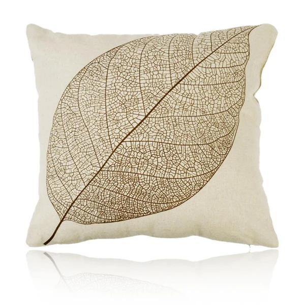 Premium Material Maxbell Vintage Leaf Cotton Linen Square Sofa Bed Home Decor Throw Pillow Case Cushion Cover Fine