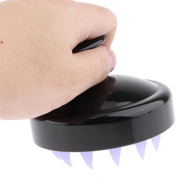 Green Silicone Shower Shampoo Body Wash Dandruff Brush Hair Scalp Massager Black light purple teeth Exceptional