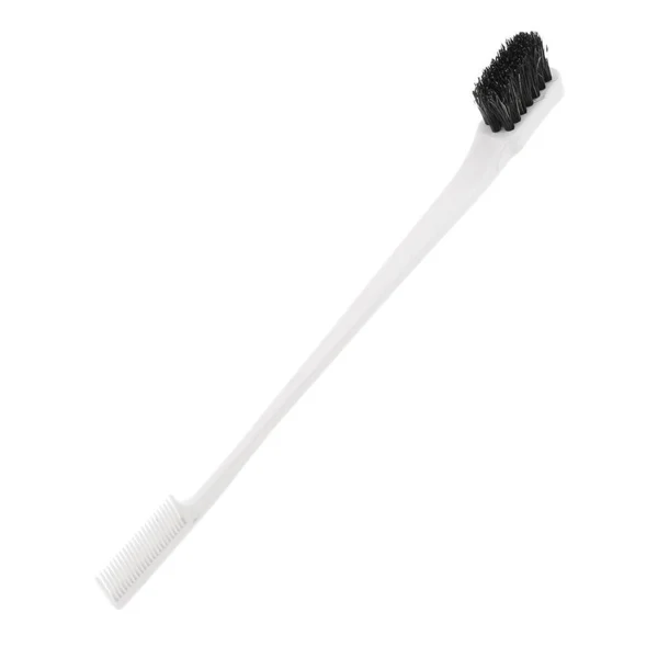 Comfortable 7'' Beauty Double Sided Edge Control Hair Brush Comb Hair Styling Hairbrush White Lightweight