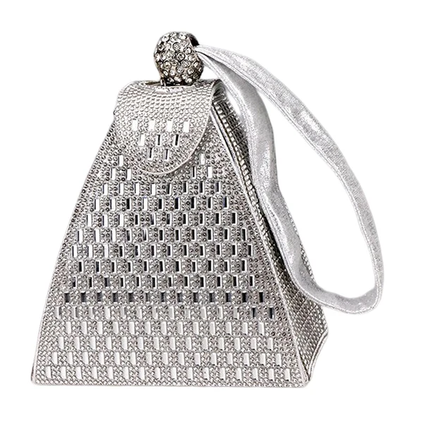Top-Quality Maxbell Clutch Purse Handbag Ladies Evening Bag Events Bridal Cocktail Party Argent Enhanced