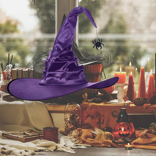 Dependable Maxbell Halloween Witch Hats Cosplay Costume Accessories Wide Brim Adult Wizard Spider Fast