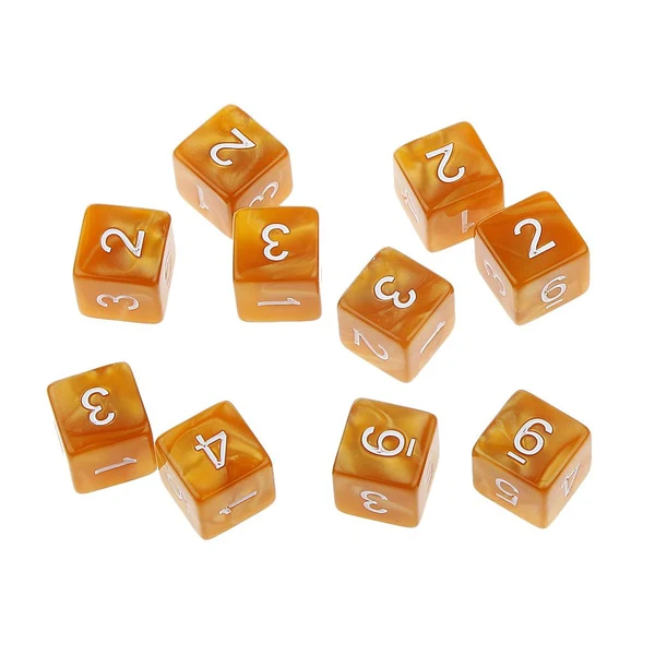 Contemporary Maxbell Pack of 10pcs Pearl Coffee D6 Six Sided Game Dice D D TRPG Games Party Supplies Toys Reliable