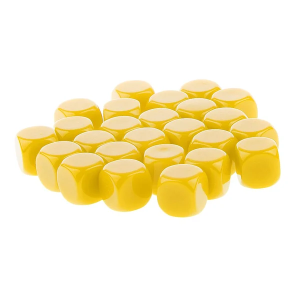 Functional Maxbell Pack of 25pcs Opaque Yellow Blank D6 Six Sided Dice Teaching Resources Party Supplies Optimized