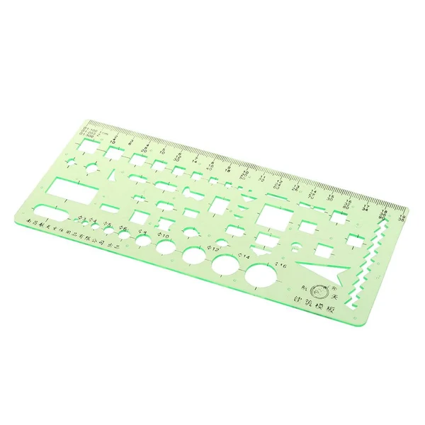 Effective Maxbell Green Plastic Drafting Drawing Tool Ruler Geometric Oval Template for Students 2 Artisan