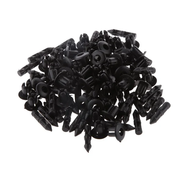 Premium Maxbell 50pcs 8mm Hole Black Plastic Push In Type Rivets Fastener Retainer Clips ATV Luxury