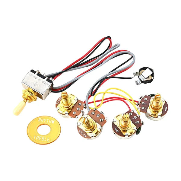 Trendy Maxbell Professional Guitar Potentiometer Prewired Guitar Wiring Harness for Replace Soft