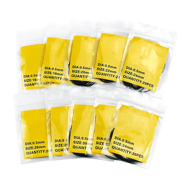 Specialty Maxbell 200 Pieces Watch Back Case Gasket Water Resistant Rubber O Rings 0.5mm Diameter Expertly Made
