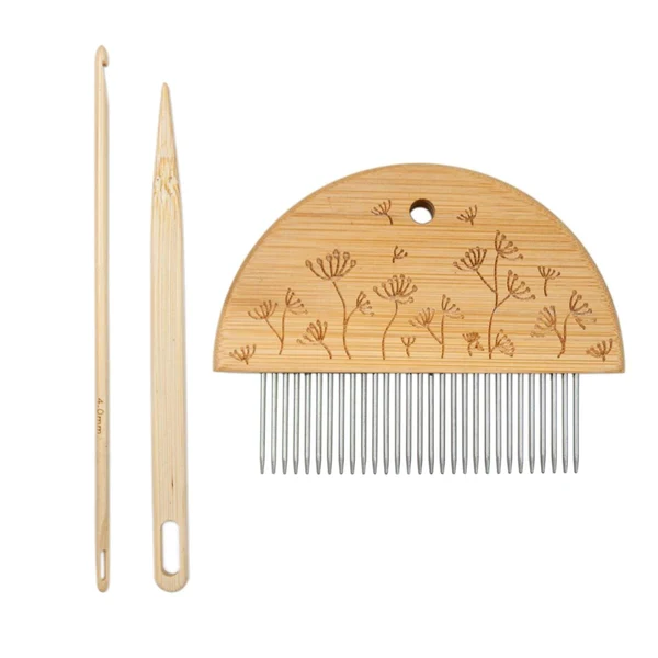 Original Design Maxbell Tapestry Weaving Comb Handcraft Needle DIY Tapestry for Tapestry Curtain Rug Style A Pure