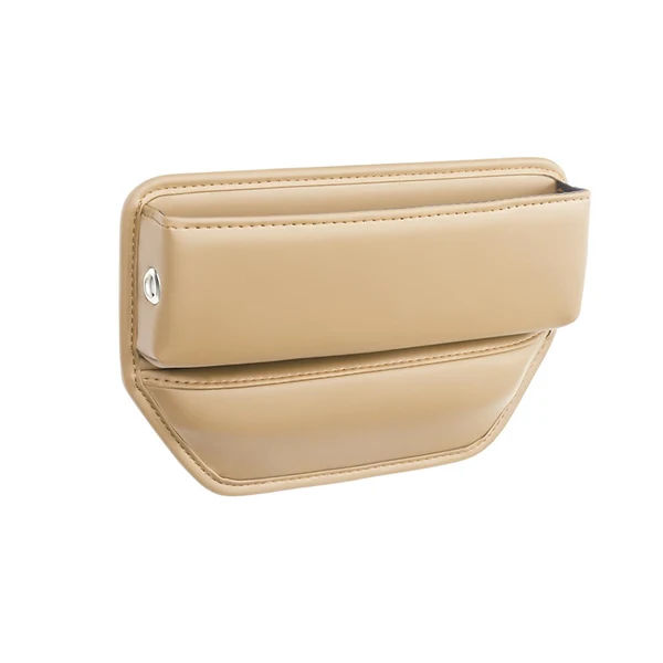Lightweight Maxbell Car Seat Gap Organizer Storage Box PU Leather Anti Scratch Durable Universal Beige Innovative