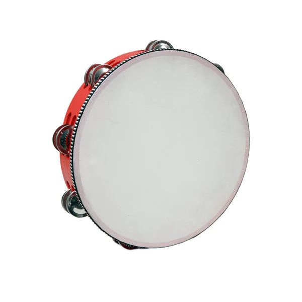 Original Maxbell Wooden Handheld Tambourines Metal Jingles Percussion for Church Party Adults 10inch Red Recyclable