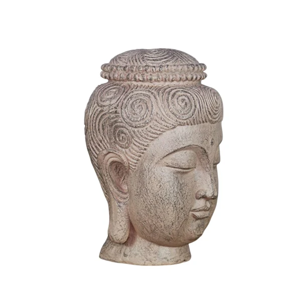 Natural Maxbell Collectible Sculpture Collection Meditation Figurines Buddha Head Statue White Innovative