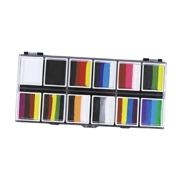 Luxury Maxbell Face Body Paint Set 12Colors Theatre Rave Face Paint Painting Makeup Palette Style A High-Performance