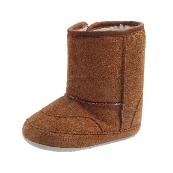 Specialty Maxbell Baby Soft Sole Anti-Slip Mid Calf Winter Warm Infant Prewalker Snow Boots 6-12 Months Brown Stylish