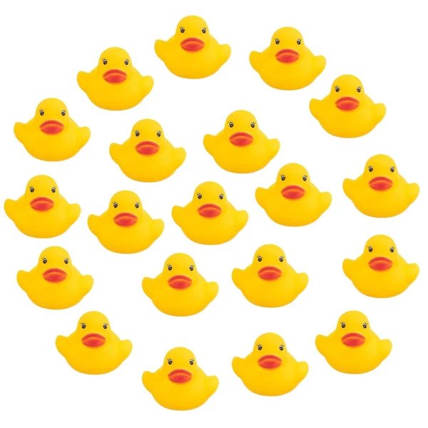 Prestigious Maxbell 20pcs Yellow Cute Rubber Squeaky Duck Baby Kids Bath Toy Refined
