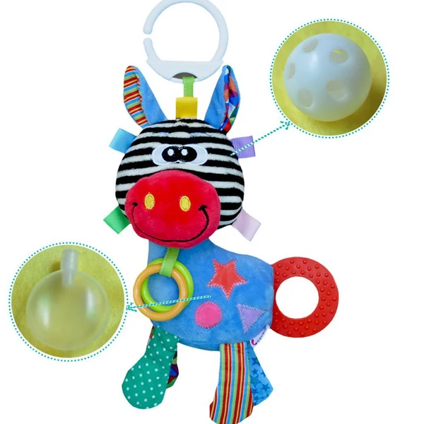 Top-Quality Maxbell Newborn Baby Kids Handkerchief Bed Stroller Car Hanging Bell Plush Deer Music Rattles Toys Teether Ring Play Doll Carefully Designed