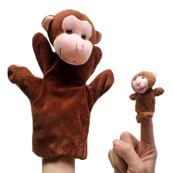 Stylish Maxbell Finger Puppets Baby Kids Children Story Telling Educational Hand Toy Gift Big and Small Monkeys Functional