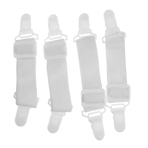 Authentic Maxbell 16 x Sheet Band Straps Suspenders White Adjustable Bed Corner Holder Elastic Reusable