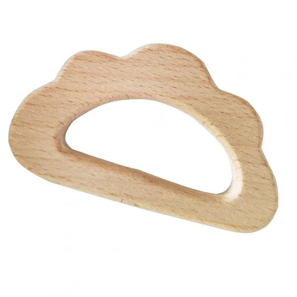 Comfortable Maxbell 3 Pieces Natural Wooden Cloud Shape Baby Teether Teething Toy Shower Gift Fine