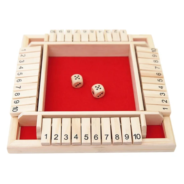 Dependable Maxbell Shut the Box Board Game Set Wood Wooden Number Fun Drinking Games Dice Elite